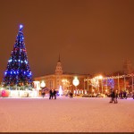 Новогодняя елка на площади Ленина в Воронеже фото